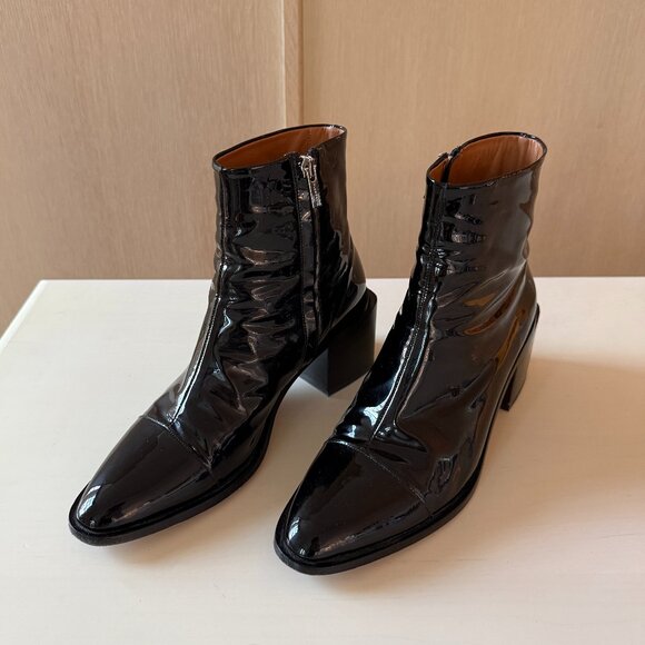 Robert Clergerie Shoes - Clergerie Women's Patent Leather Black Boots - EUR 39